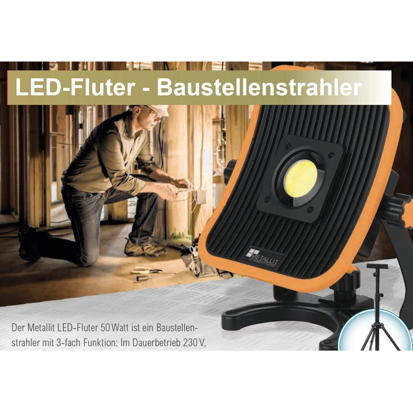 METALLIT LED-Fluter 50 Watt Technische Daten inkl. Stativ